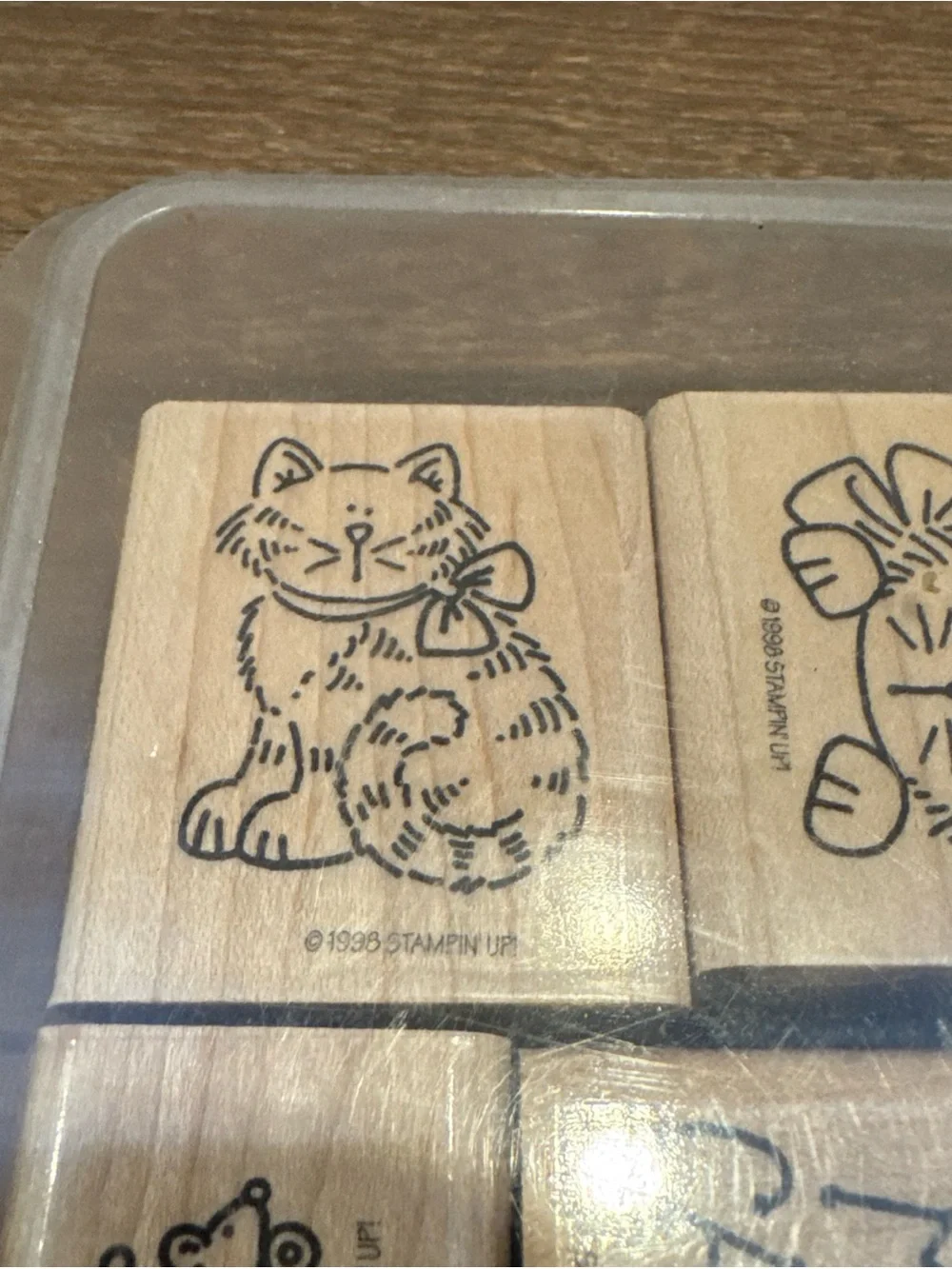 STAMPIN UP Meow Meow 9 Rubber Stamps Cats Sleeping Love - NEW